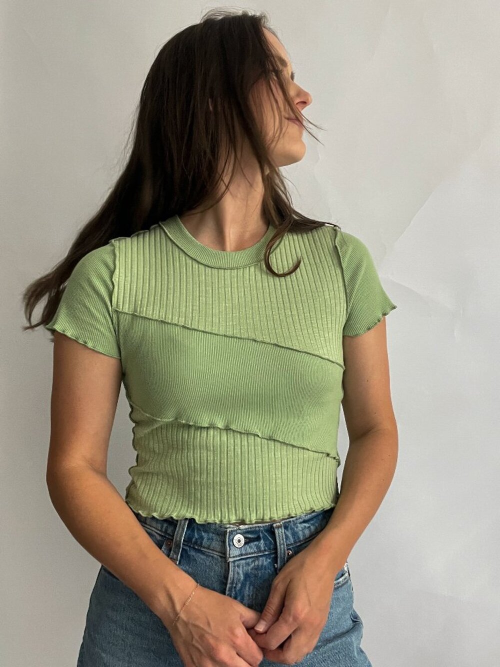 Ute Top - cropped patchwork tee